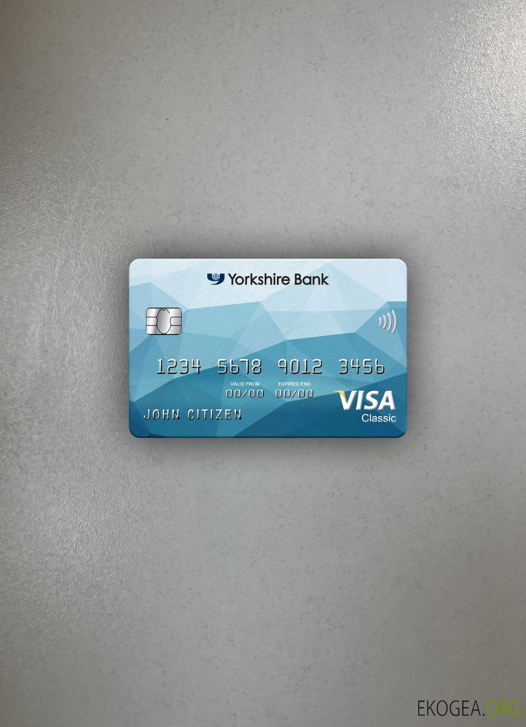 Royaume , Uni Yorkshire Bank visa carte classique photolook recto